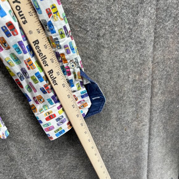 Bugatchi Shirt Mens Large Multicolor Button Down Long Sleeve Cars Pattern AOP - Picture 8 of 12